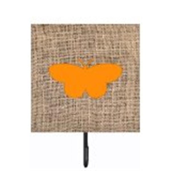 Micasa Butterfly Burlap And Orange Leash Or Key Holder MI727311